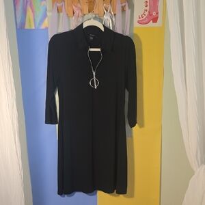 MSK Elegant Black Dress with Zip Detail